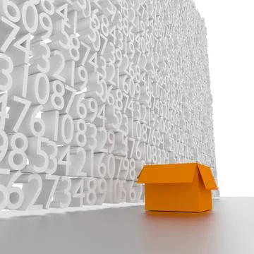 Numbers wall. Stock Illustration