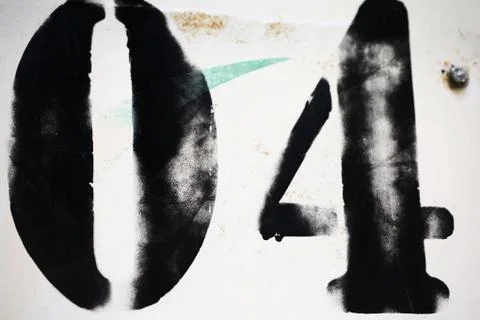 Numbers on the wall Stock Photos