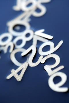 Numbers in water Stock Photos