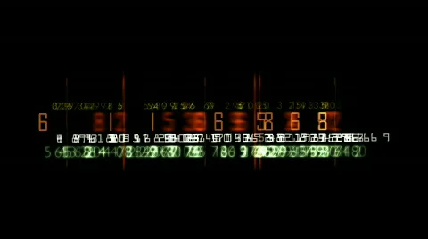 Numbers & words scrolling across the screen,finance digital tech data backgroun Stock Footage