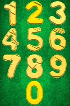 Numbers zero to Nine Stock Illustration