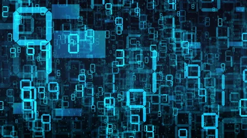 The Numbers.Graphical abstract background.loop. Video stock 155472847