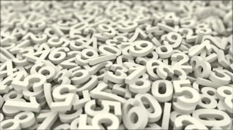 Numbers.Seamless loop Stock Footage 46320524