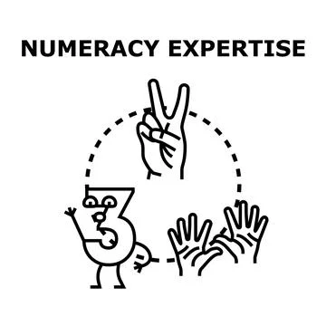 Numeracy expertise vector concept designing illustration イラスト素材