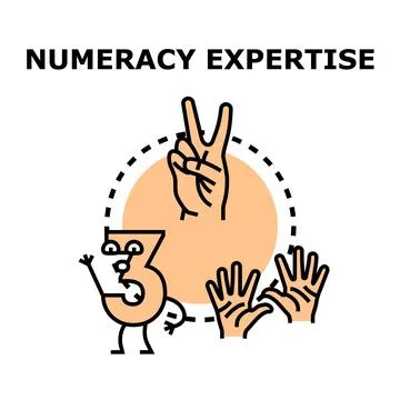 Numeracy expertise vector concept designing illustration Stock Illustration