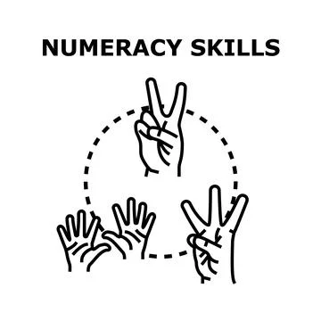 Numeracy learning developing mathematical thinking skills Stock-Illustration