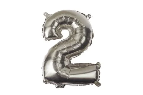 Numerals from balloons on a white background Stock Photos