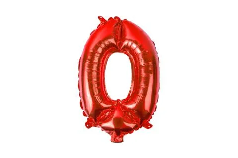 Numerals from balloons on a white background Stock Photos