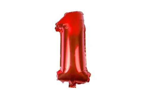Numerals from balloons on a white background Stock Photos