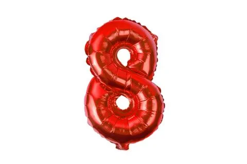 Numerals from balloons on a white background Stock Photos