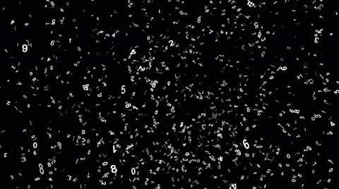 Numerals on a black background Stock Footage 48678171
