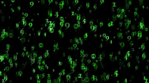 Numerals in green Stock Footage 880477