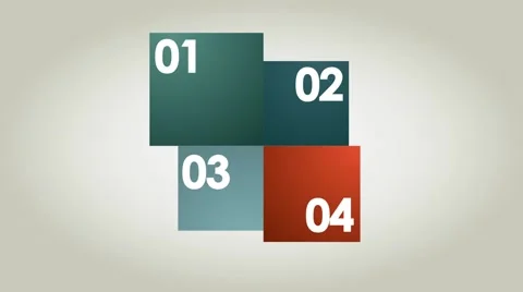 Numeration for presentation headers, loop Stock Footage 44269722