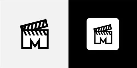 Numerator in the shape of the letter M, flat graphic sign Stock Illustration