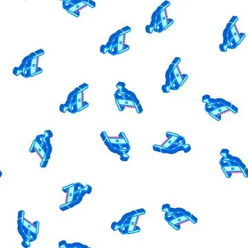 Numerator shop tool isometric icon seamless pattern Stock Illustration