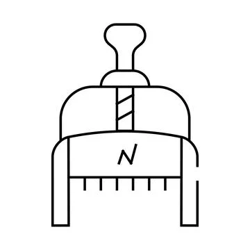 Numerator shop tool line icon vector illustration Stock Illustration