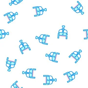 Numerator shop tool vector seamless pattern 스톡 일러스트