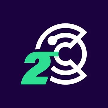 Numeric 2 Crypto Logo Stock Illustration