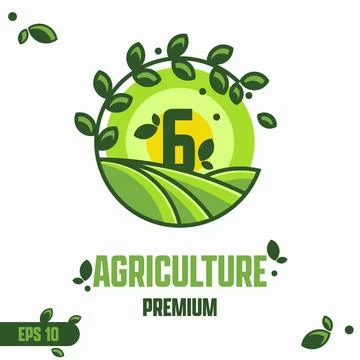 Numeric 6 Agriculture Illustrazione stock