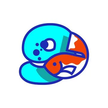 Numeric 9 Fish Logo Stock Illustration