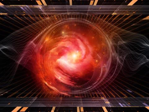 Numeric Abstract Visualization Stock Illustration