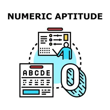 Numeric aptitude testing for professional skill assessment 스톡 일러스트