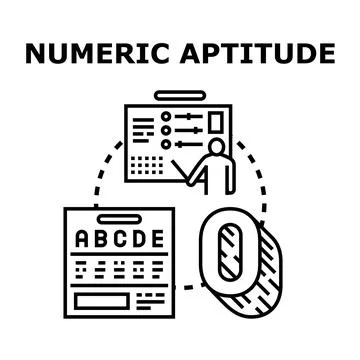 Numeric aptitude testing for professional skill assessment Stock Illustration