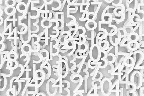 Numeric background. 3D rendering. Stock Illustration