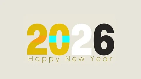 Numeric Bar Pattern 2026 Animation Video Background Stock Footage 320925442