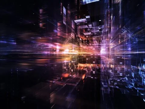 Numeric City Stock Illustration