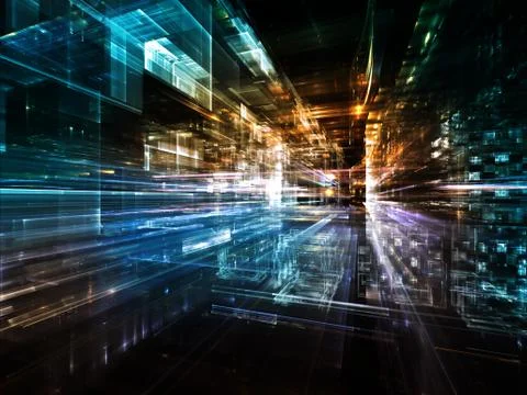 Numeric City Stock Illustration