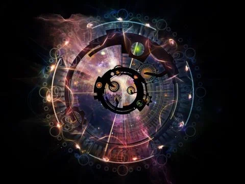 Numeric Clockwork Stock Illustration