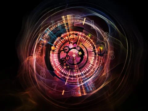 Numeric Clockwork Stock Illustration