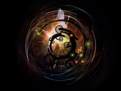 Numeric Clockwork Stock Illustration