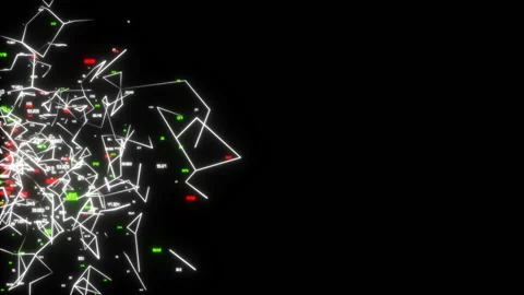 Numeric cloud in the left corner of the screen.The Concept of Digitalization of 動画素材 102735005