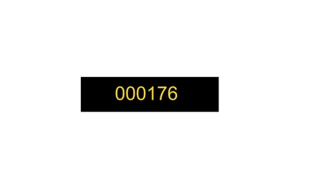 Numeric code displays a digital identifier. Numeric code stays centered. Th.. Stock Footage 336896351