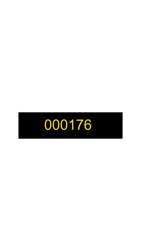 Numeric code displays a digital identifier. Numeric code stays centered. Th.. Stock Footage 345965836