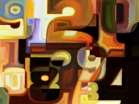 Numeric Color 库存插图