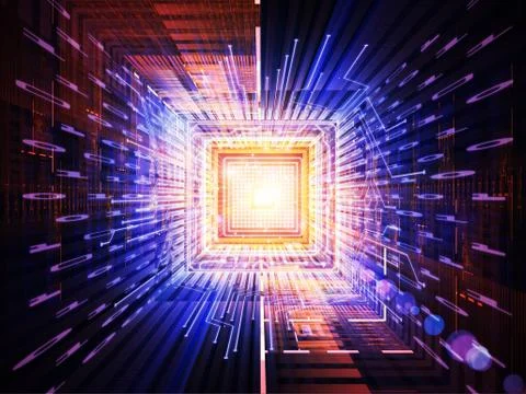Numeric CPU Stock Illustration