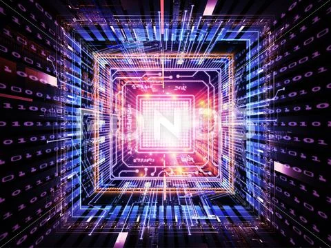 Numeric CPU Ilustração Stock