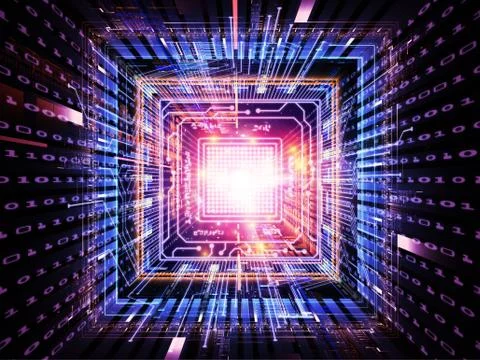 Numeric CPU Stock Illustration