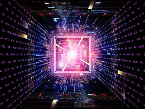 Numeric CPU Illustrazione stock