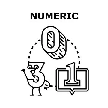 Numeric data counting and digital information concept Stock Illustration