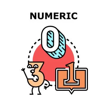 Numeric data counting and digital information concept Stock Illustration