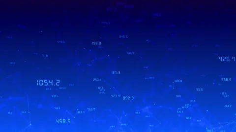 Numeric Data Flow Across Digital Plexus Grid Stock Footage 314358429