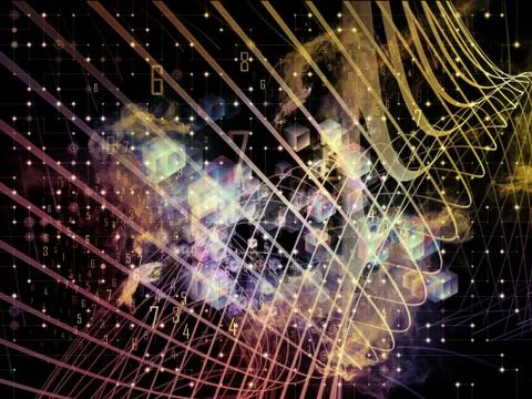 Numeric Digital Grid Stock Illustration