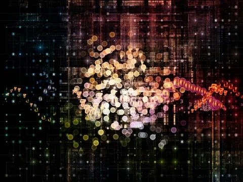 Numeric Digital Grid Stock Illustration