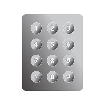 Numeric digital securtiy lock system pad background Stock Illustration