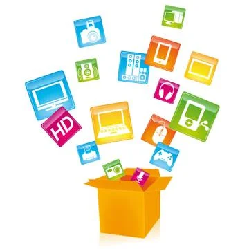 Numeric explosion Stock Illustration