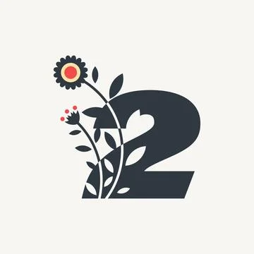 Numeric Flower 2 Stock Illustration